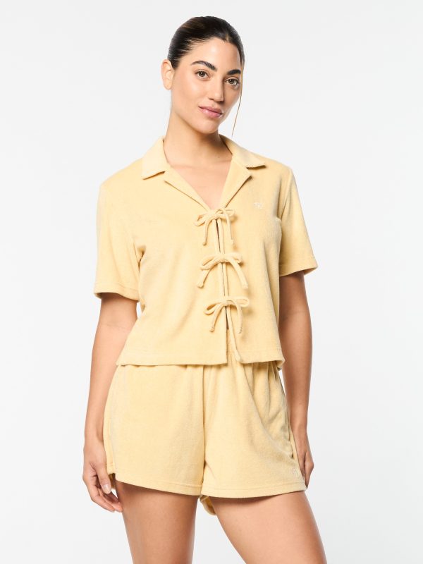Edda Cropped Shirt- Straw Fashion - Image 2