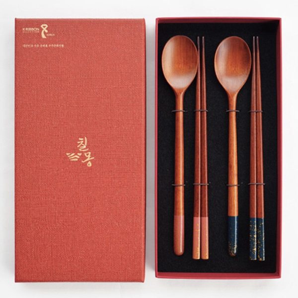 칠몽 금수강산 옻칠 수저세트(숟가락2벌+젓가락2벌) (색상선택) Discount - Image 4