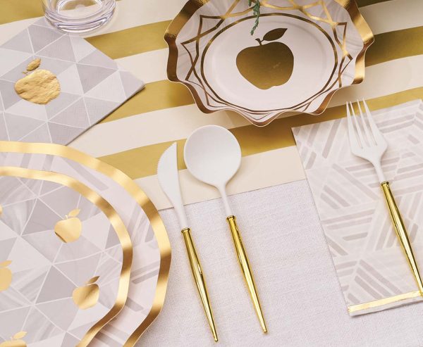 Gold Bella Assorted Plastic Cutlery 24pc, Service for 8 Online Hot Sale - Image 2