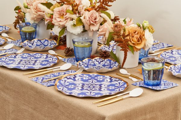 Moroccan Nights Wavy Paper Dinner Plate 8pk For Sale - Image 2