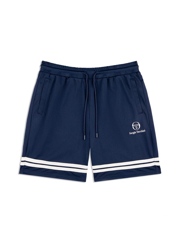 Ludovic Mesh Short- Maritime Blue  Quiet Grey on Sale