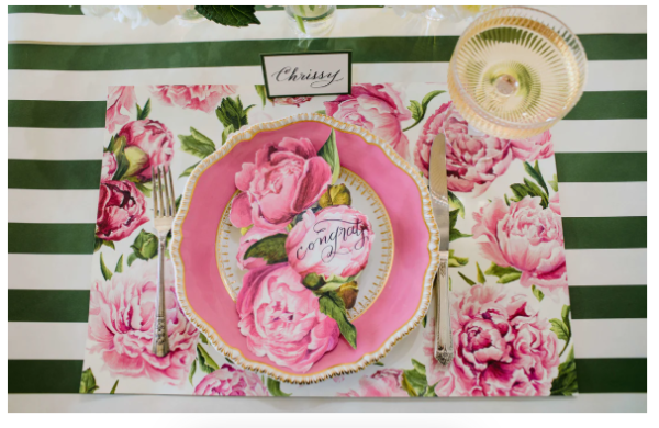 Peonies in Bloom Placemat - Pad of 18 Sheets on Sale - Image 4