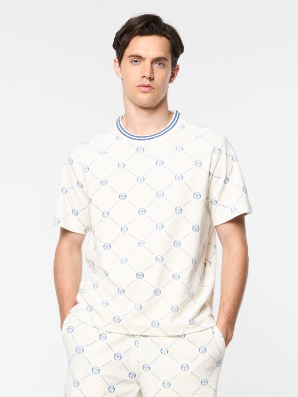 Cosimo Velour T-Shirt- Gardenia For Discount - Image 2
