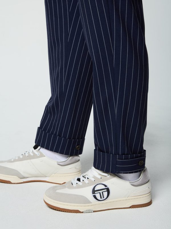 Gessato Suiting Track Pant- Maritime Blue Discount - Image 4