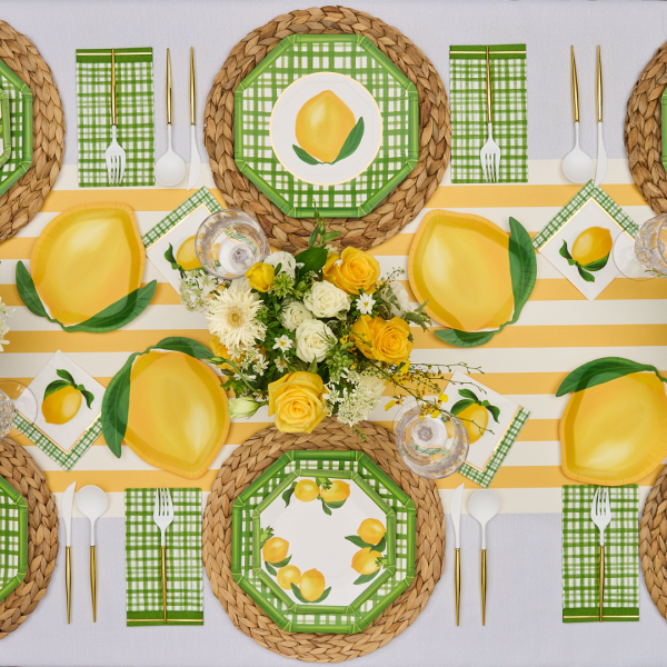 Cocktail Napkin Lemon and Stem 3 Ply 20pk Online now - Image 2