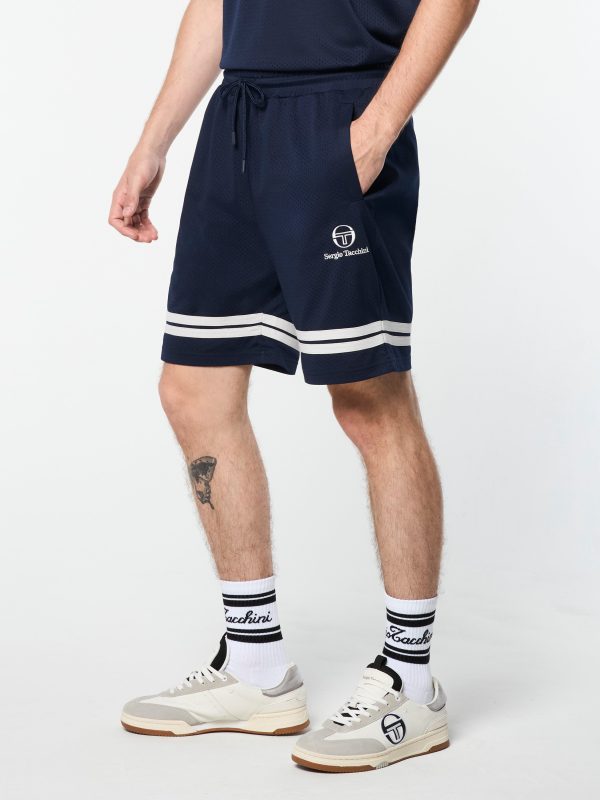 Ludovic Mesh Short- Maritime Blue  Quiet Grey on Sale - Image 2