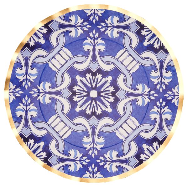 Moroccan Nights Wavy Paper Dinner Plate 8pk For Sale