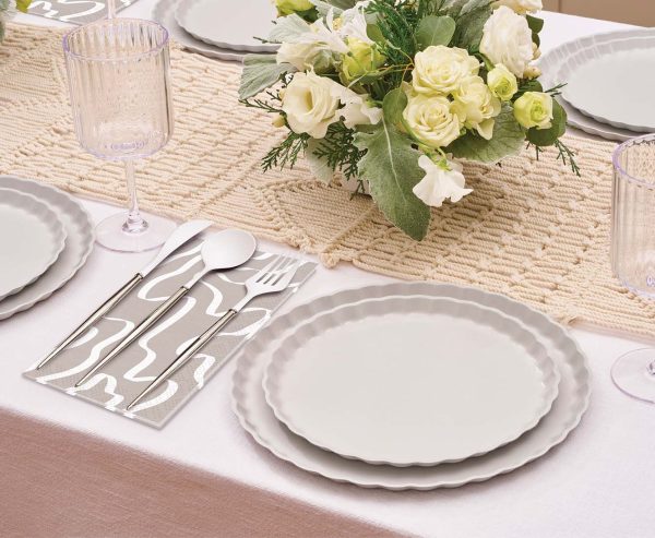 Silver Bella Assorted Plastic Cutlery 24pc, Service for 8 Online now - Image 2