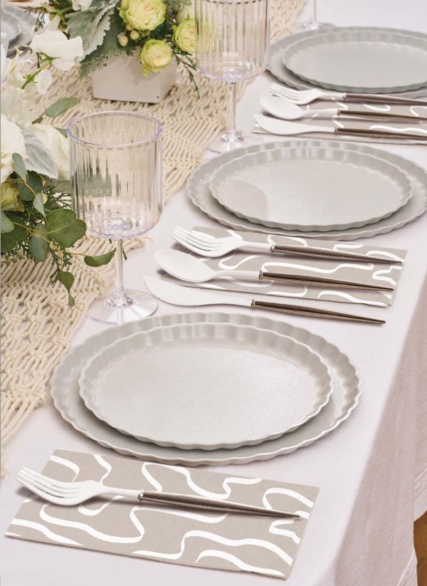 Silver Bella Assorted Plastic Cutlery 24pc, Service for 8 Online now - Image 4