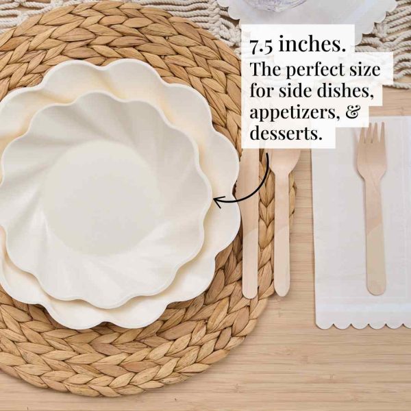 Simply Eco Salad Plate- Cream 8pkg Online Sale - Image 3