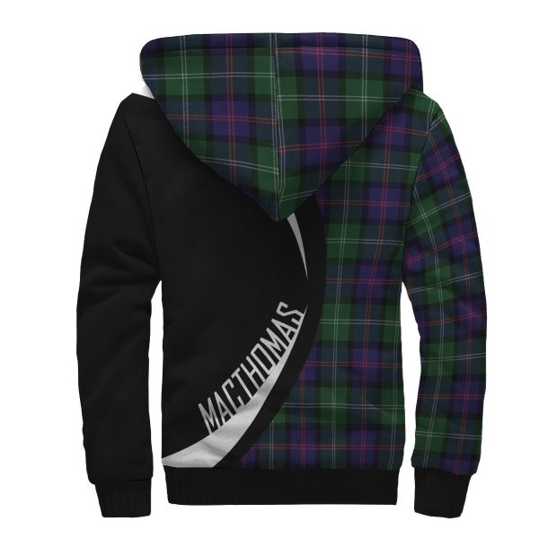 MacThomas Modern Tartan Crest Sherpa Hoodie - Circle Style Sale - Image 2