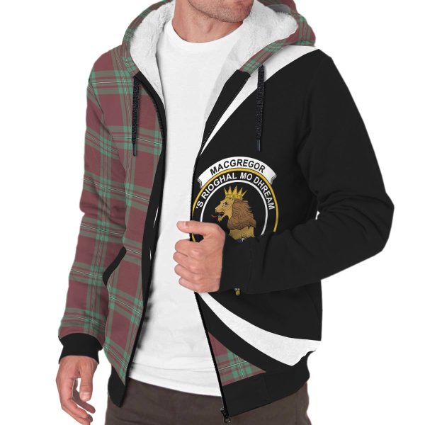 MacGregor Hunting Ancient Tartan Crest Sherpa Hoodie - Circle Style Cheap - Image 3
