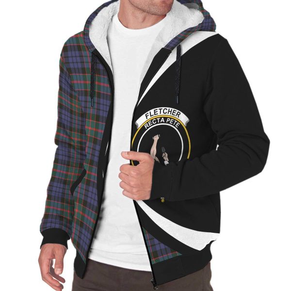 Fletcher of Dunans Tartan Crest Sherpa Hoodie - Circle Style For Cheap - Image 3
