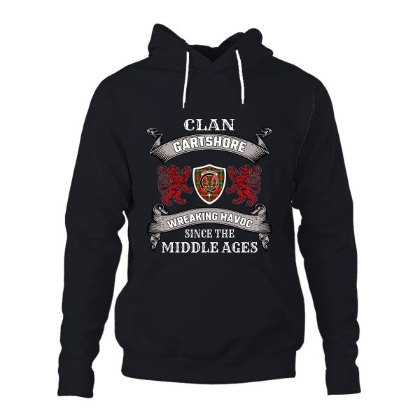 Gartshore Family Tartan - 2D Unisex Hoodie For Sale - Image 4