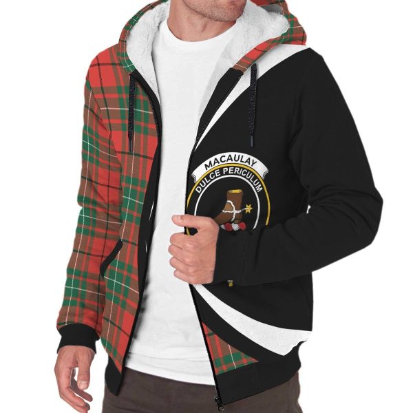 MacAulay Ancient Tartan Crest Sherpa Hoodie - Circle Style Fashion - Image 3