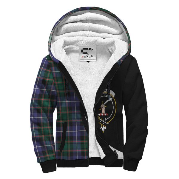 MacRae Hunting Modern Tartan Crest Sherpa Hoodie - Circle Style Hot on Sale