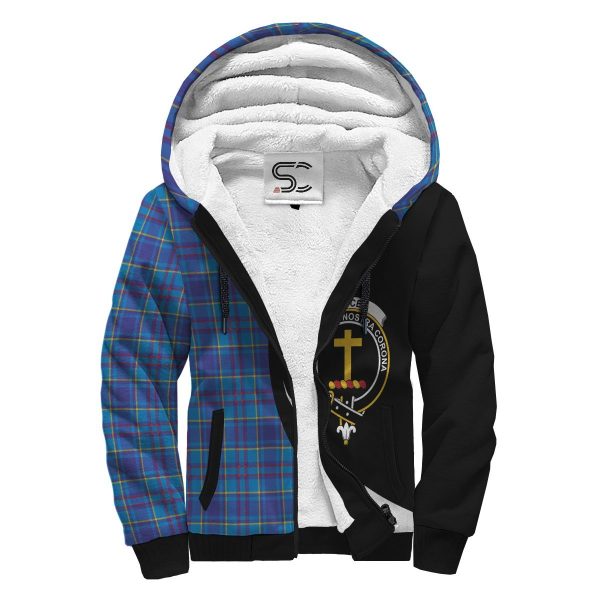 Mercer Modern Tartan Crest Sherpa Hoodie - Circle Style Cheap