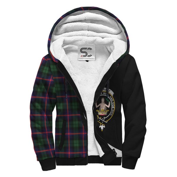 Urquhart Modern Tartan Crest Sherpa Hoodie - Circle Style Fashion