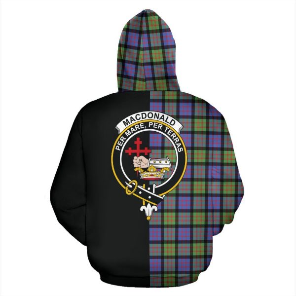 MacDonald Ancient Tartan Crest Zipper Hoodie - Half Of Me Style on Sale - Image 3