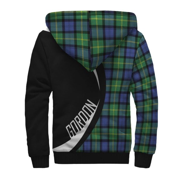 Gordon Old Ancient Tartan Crest Sherpa Hoodie - Circle Style Discount - Image 2