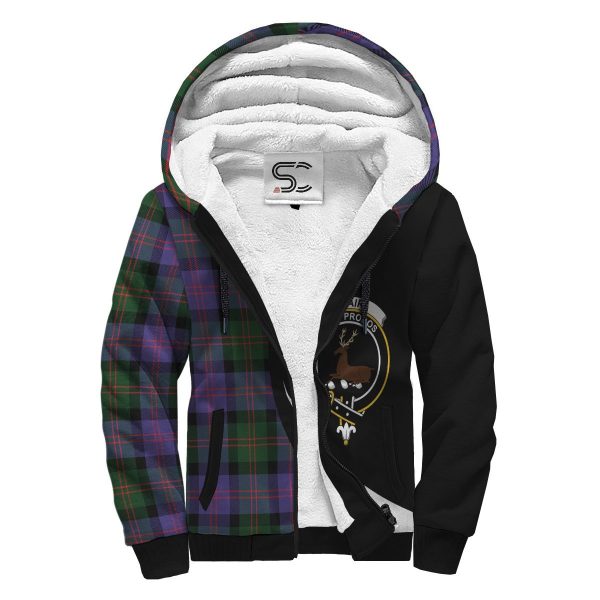 Blair Modern Tartan Crest Sherpa Hoodie - Circle Style Supply
