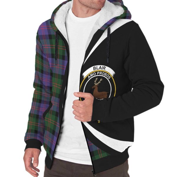 Blair Modern Tartan Crest Sherpa Hoodie - Circle Style Supply - Image 3