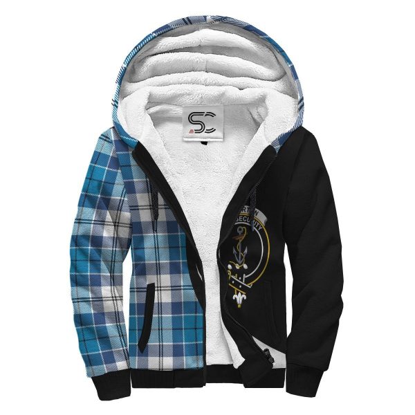 Roberton Tartan Crest Sherpa Hoodie - Circle Style on Sale