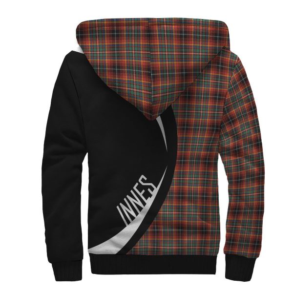 Innes Ancient Tartan Crest Sherpa Hoodie - Circle Style on Sale - Image 2