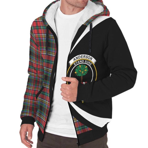 Anderson of Arbrake Tartan Crest Sherpa Hoodie - Circle Style Supply - Image 3